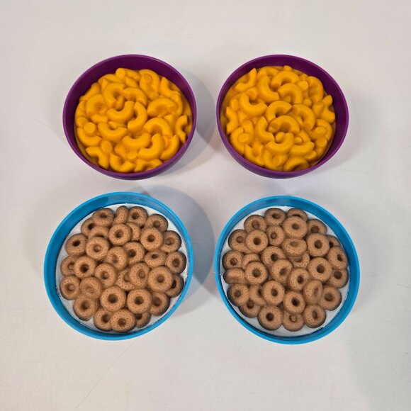 Learning Resources New Sprouts Pretend Play Food Bowls of Mac & Cheese & Cereal - Picture 2 of 7
